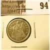 Image 1 : 1857 U.S. Seated Liberty Dime, EF with a mark.