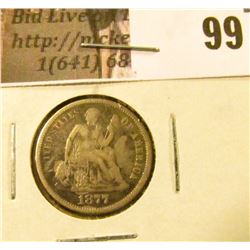 1877 S U.S. Seated Liberty Dime, VF.