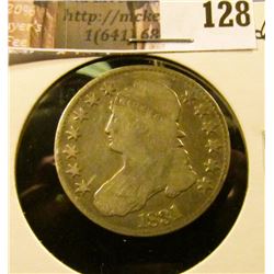 1831 Capped Bust Half Dollar, Good.
