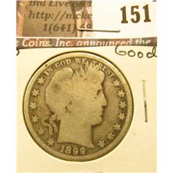 1899 O Barber Half Dollar, Good.