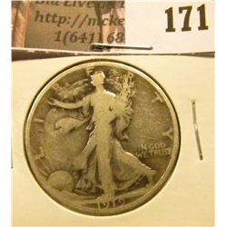 1919 P Walking Liberty Half Dollar, Good.