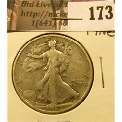 1920 P Walking Liberty Half Dollar, Fine.