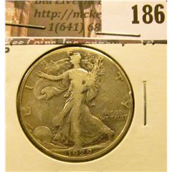 1929 S Walking Liberty Half Dollar, Fine-VF.