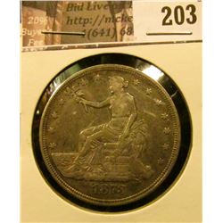 1873 P U.S. Trade Dollar, EF.