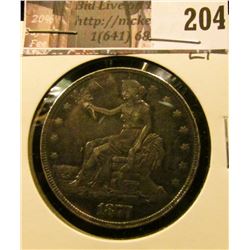 1877 P U.S. Trade Dollar, EF.