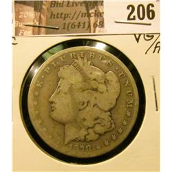 1878 CC Morgan Silver Dollar, VG/AG.