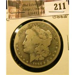 1890 CC Morgan Silver Dollar, Good.