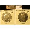 Image 1 : (2) 1893 VF-EF Columbian Exposition Commemorative Half Dollars.