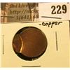 Image 1 : Dateless off-center, copper Lincoln Cent Mint error.