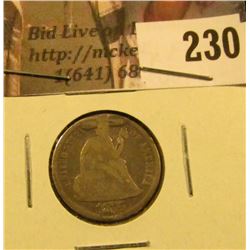 1875 U.S. Liberty Seated Dime Love Token reverse.