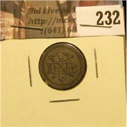 1886 U.S. Liberty Seated Dime Love Token reverse. EF.