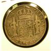 Image 2 : 1789 Mexico 8 Reales, FM, uneven VF wear, bent, rim ding.