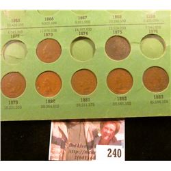 Indian Cent Set in an old Wayte Raymond holder, Good & Better, 1879-1909, no "S" mint marks, but als