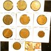 Image 1 : U.S. Cull Lot: (8) Large Cents, Indian Cent, and Two Cent Piece.