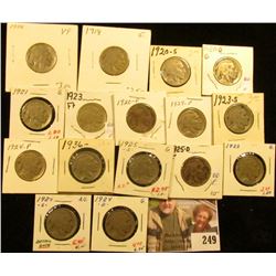 1918P G, 20P G (dark), 20D G, 20S G, 21P G, 23P F, 23S G, 24P G, 24D G, 24S AG, 25P G, 25D F, 25S G,