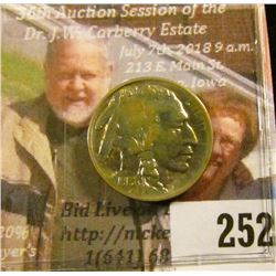 1913 P Type One Buffalo Nickel, Gold toned AU-BU.