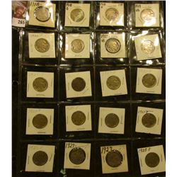 (3) 1918P, 19P, (2) 26P, (13) 27P, & 28P Buffalo Nickels. All carded.