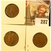 Image 2 : 1942 Red-Brown BU, 1943 EF, & 1944 EF Canada Small Cents