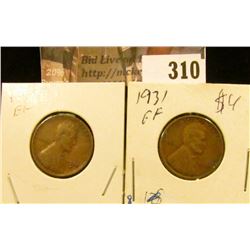 1930 D & 31 P EF Lincoln Cents.