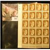 Image 1 : Block of Twenty Nazi Germany 3 pfennig Stamps depicting Adolf Hitler, Mint, Unused.