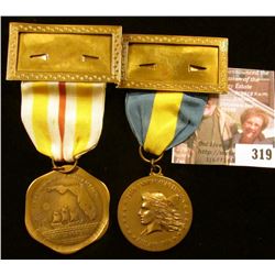 1967 & 1969 American Numismatic Association Brass and cloth dealer's badges from the early conventio