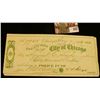 Image 3 : 1874 "Treasurer of the City of Chicago" Check signed by the Mayor of Chicago; 1857 Check "Banking an