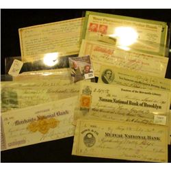 Postal History & Old Check lot dating back to 1873. Includes 1904 Woodland, Cal. "Farmer & Merchants