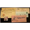 Image 1 : Old Check lot dating back to 1878. Includes 1878 "Mt. Vernon National Bank, Boston, Mass." with blue