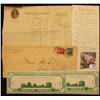 Image 1 : Group of Banking, Postal, and Land History Memorabilia. Includes a letter on letter head from "The F