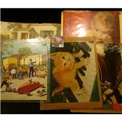 Large group of old Yellow Stone National Park Post Cards; 1959 Calendar Art work Print; Art Auction 