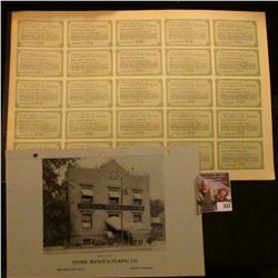 # 247 Preferred Stock Certificate with bond coupons from "Steril Manufacturing Company" memorabilia 