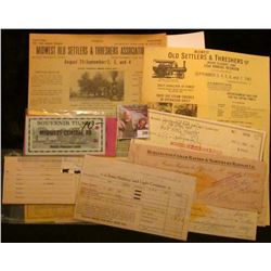 Several pieces of memorabilia dating 1972 & 1981 from the Old Settlers Threshers Mount Pleasant, Iow