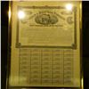 Image 1 : 1877 matted and framed "United States of America State of Ohio Columbus & Maysville Railway Southern