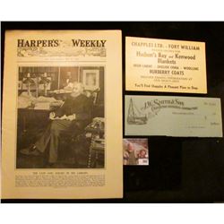 Large Business Card "Chapples Ltd. -Fort William Headquarters For Hudson's Bay and Kenwood Blankets 