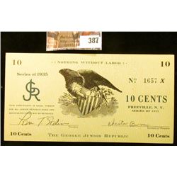 "Re-Issued 5 July 1938", "The George Junior Republic Freeville, N.Y." "Series of 1935 This Certifica