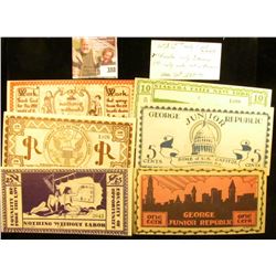 The only one known intact six-piece Set of "George Junior Republic June, 1925" Freeville, New York N