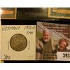 Image 2 : 1950G Germany One Mark, BU; Attached pair of Blank Notes with outer edge webbing, edge tears; 1919 N
