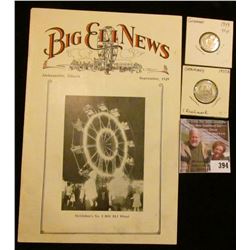September, 1929 "Big Eli News Jacksonville, Illinois" Booklet with lots of information on Circus rid
