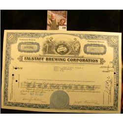 49 Shares Common Stock Certificate "Falstaff Brewing Corporation", Oct. 23 1967.