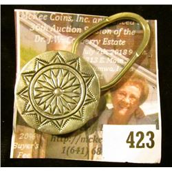 Sterling silver key ring, Southwestern design, marked STERLING
