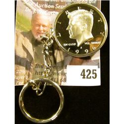 Coin key ring – 1996-S Silver Proof Kennedy Half in a sterling bezel, this was actually a US Mint pr