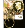 Image 1 : Coin key ring – 1996-S Silver Proof Kennedy Half in a sterling bezel, this was actually a US Mint pr