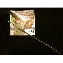 Sterling silver bookmark, engraved disc affixed to a curved, twisted flat piece of sterling. Engrave