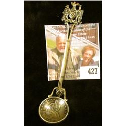 Gorham Sterling Silver spoon (marked sterling and hallmarked) featuring an 1877-S Seated Liberty Hal