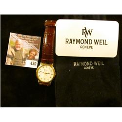 Raymond Weil wristwatch, style 5531WR, with factory service card from 2003. Runs, keeps time, in Ray