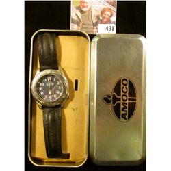 Amoco wristwatch, in original box. Needs a battery.