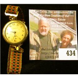 Burlington Watch Co, Chicago, Gold Filled ladies watch, warranted 25 years, 17 jewels, estimated pro