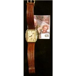 Waltham Sapphire 15 jewels wristwatch, 14K filled case, estimated production date 1930, engraved fro