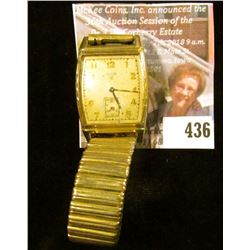 Elgin 554 15 jewels wristwatch, estimated production year 1951. Stem is gone, needs repairs, good fo