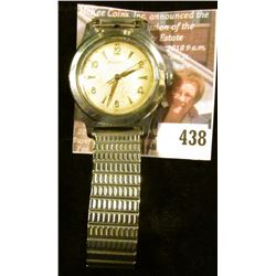 Vintage Bulova wristwatch, winds, runs, keeps time. Case # C058258.